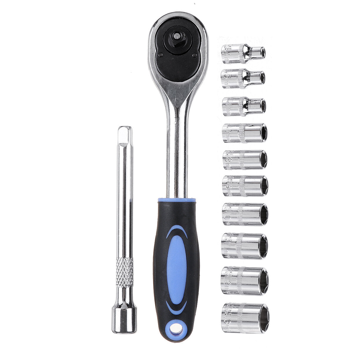 12/46/53pcs 24/27 Teeth Ratchet Wrench Socket Set Hardware Car Boat Motorcycle Repairing Kit Vanadium Tools