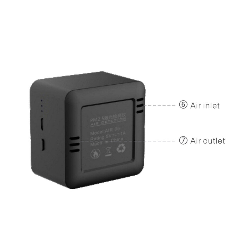 Laser Sensor 1200mAh Air Quality Monitor Health Care Air detector