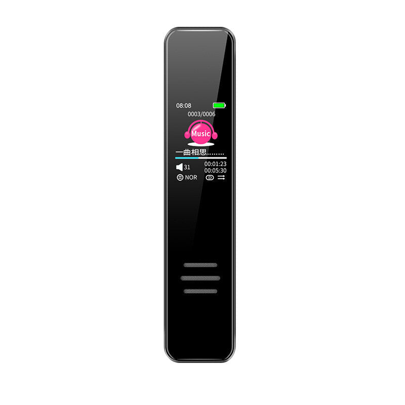 Digital Voice Activated Recorder HD Dictaphone with VOR Function MP3 WAV Player Subtle Slim Audio Recording IPS Screen