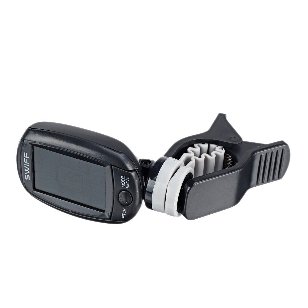Rotatable Clip-on Tuner LCD Colorful Display Supports Vibration & Microphone Tuning for Chromatic Guitar Ukulele