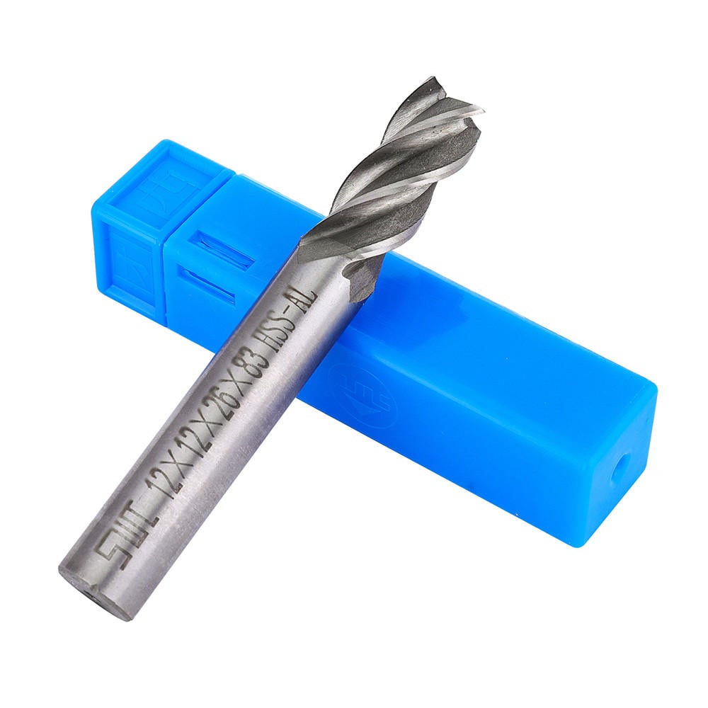 8pcs 2-12mm 4 Flute End Mill Cutter HSS Straight Shank Milling Cutter CNC Tool