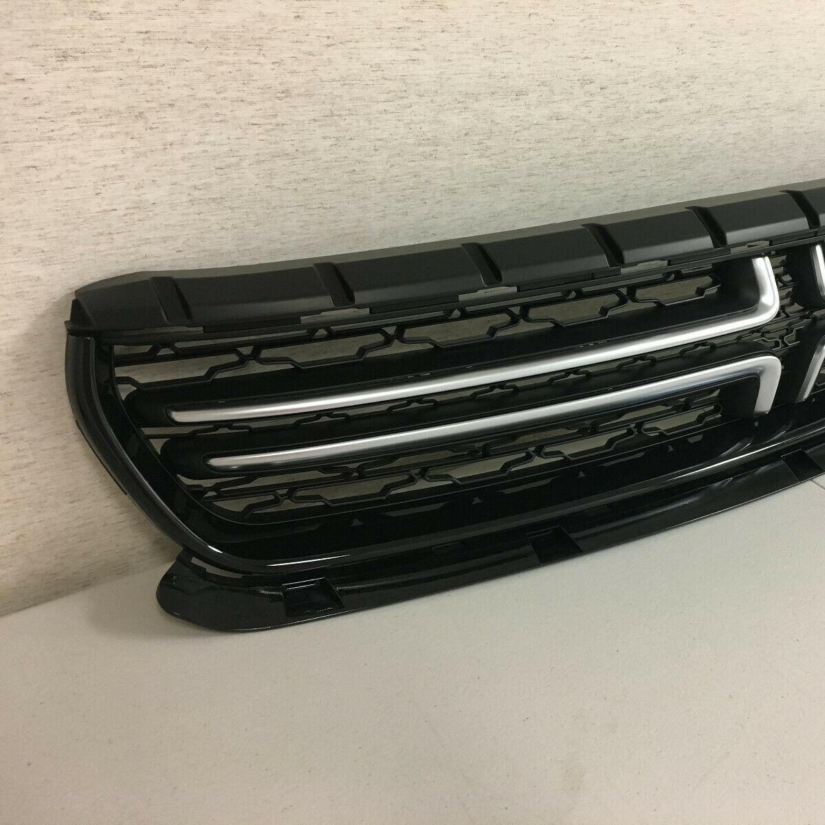 Black & Silver ABS Front Upper Bumper Grill Grille For Dodge Charger
