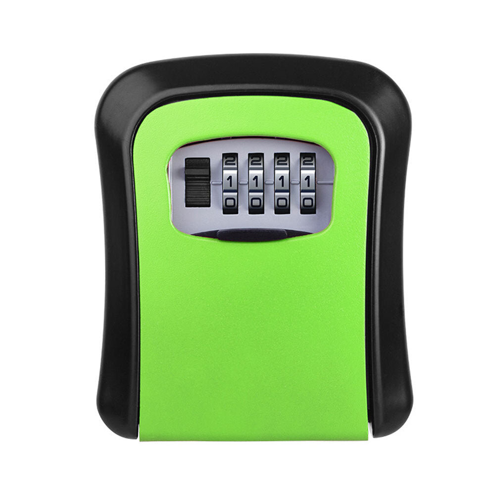 Aluminum Alloy Password Box Wall Mounted Key Lock Box 4 Digit Code Combination Key Storage Lock Box for Realtor Construction Room Escape