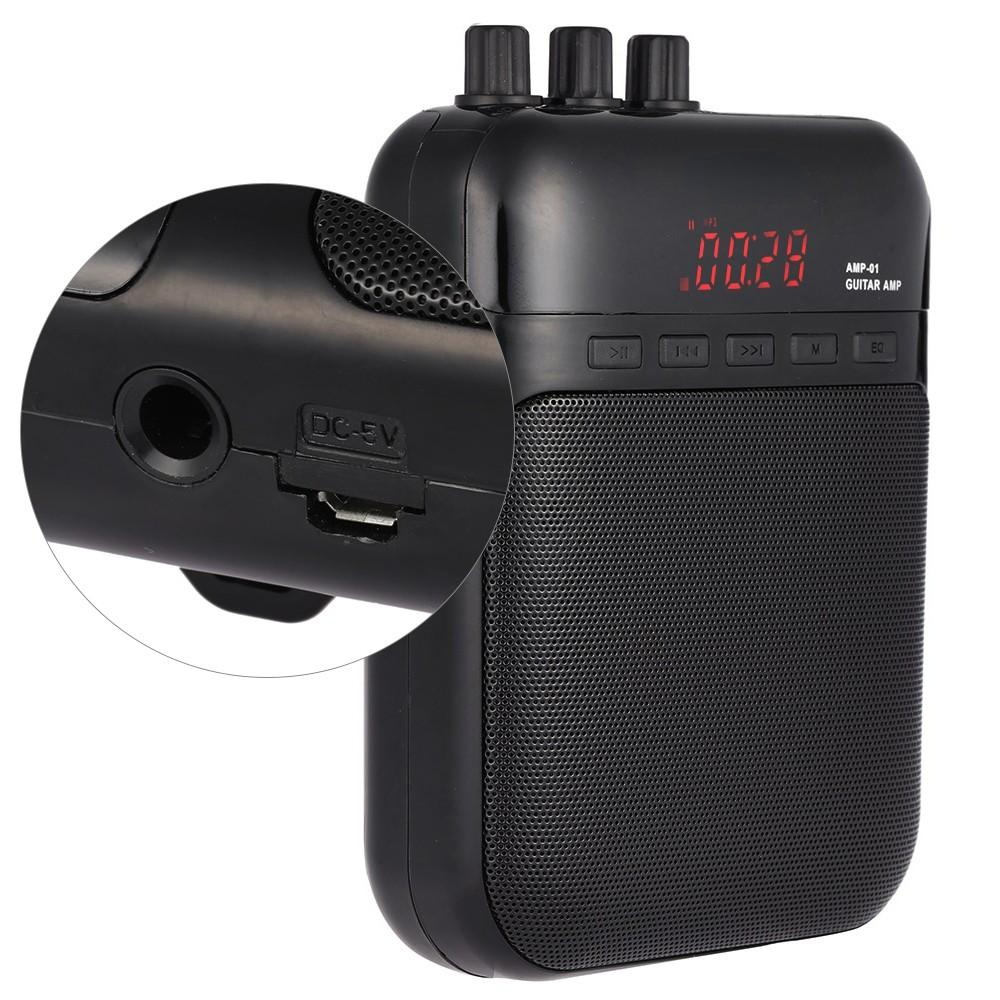 Guitar Amp Recorder Speaker TF Card Slot Compact Portable Multifunction