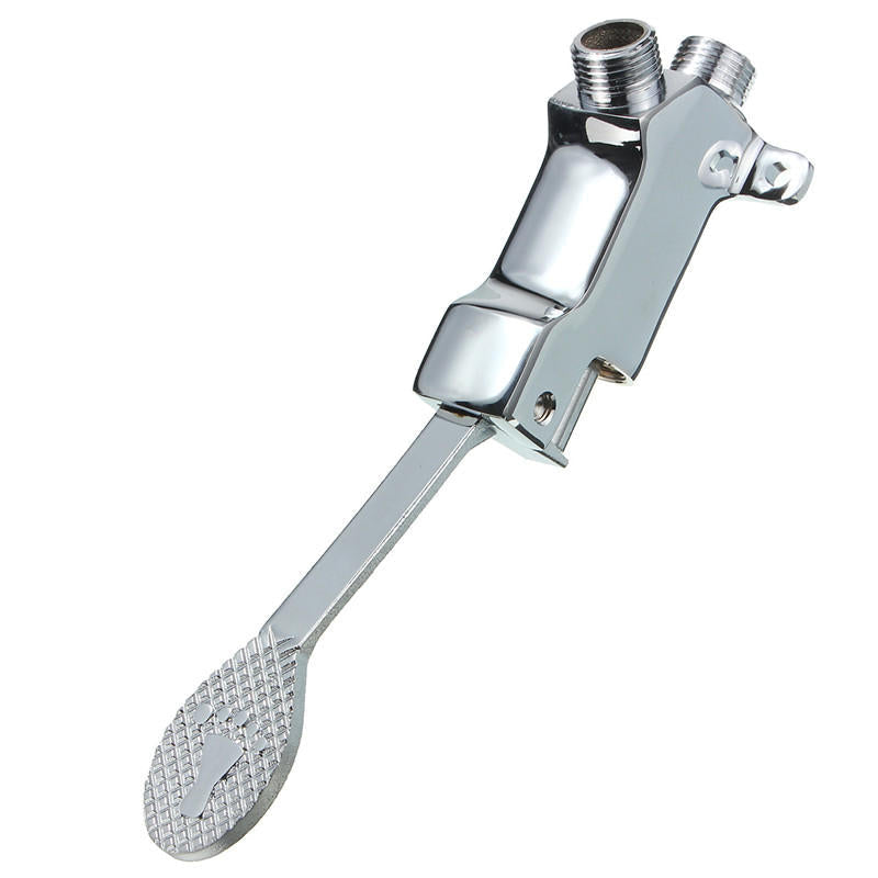 Switch Control By Foot Pedal Valve Basin Faucet Copper Vertical Sink Tap For Home Laboratory Medical With 1M Flexible Hose