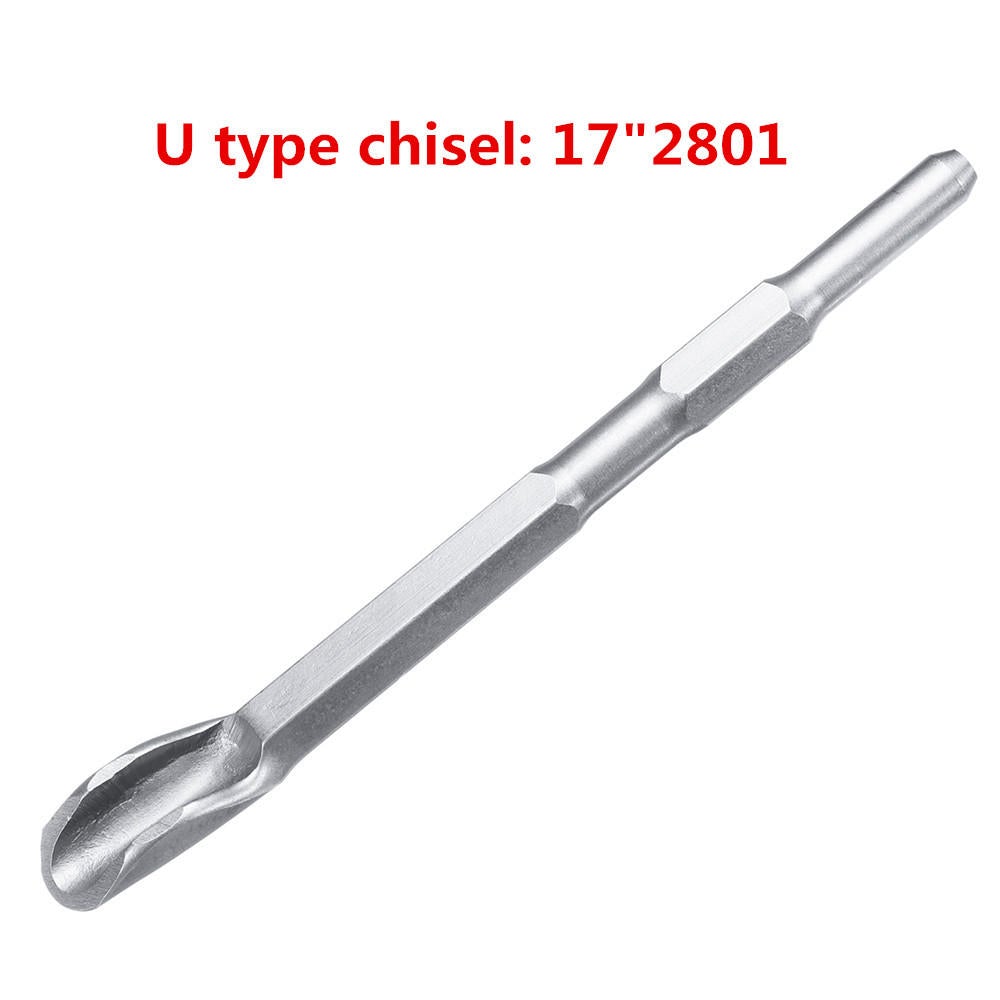 17mm SDS Plus Chisel Flat/Point/U Type For Electric Hammer Drill Jackhammer 0810/0840
