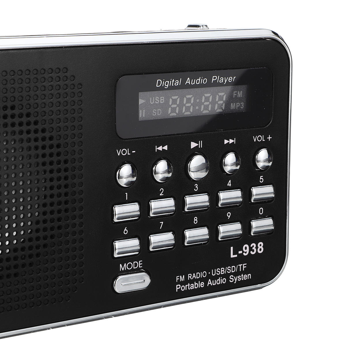Portable FM 87.5-108MHZ 4.2V 4 Radio TF SD Card AUX Loop Play Speaker MP3 Music Player