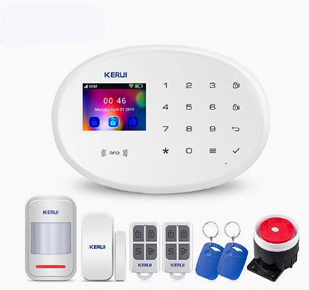 WIFI GSM Smart Home Security Alarm System with 2.4 Inch TFT Touch Panel APP Control Wireless Sensor Burglar Smoke Detector