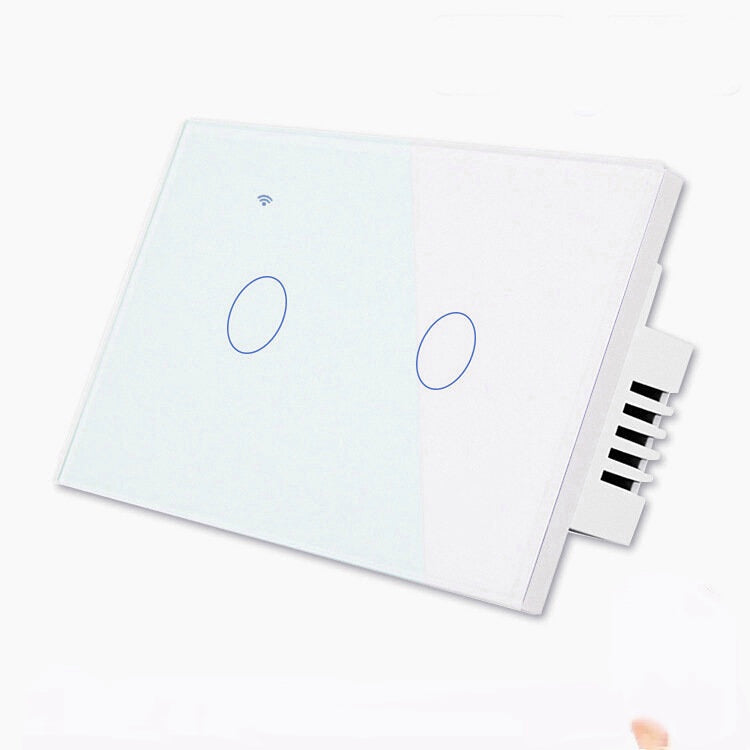 Wifi Wall Touch Sensitive Switch App Remote Control 1/2/3/4 Gang Wireless LED Light Smart Touch Screen Switch Work with Alexa Google Assistant