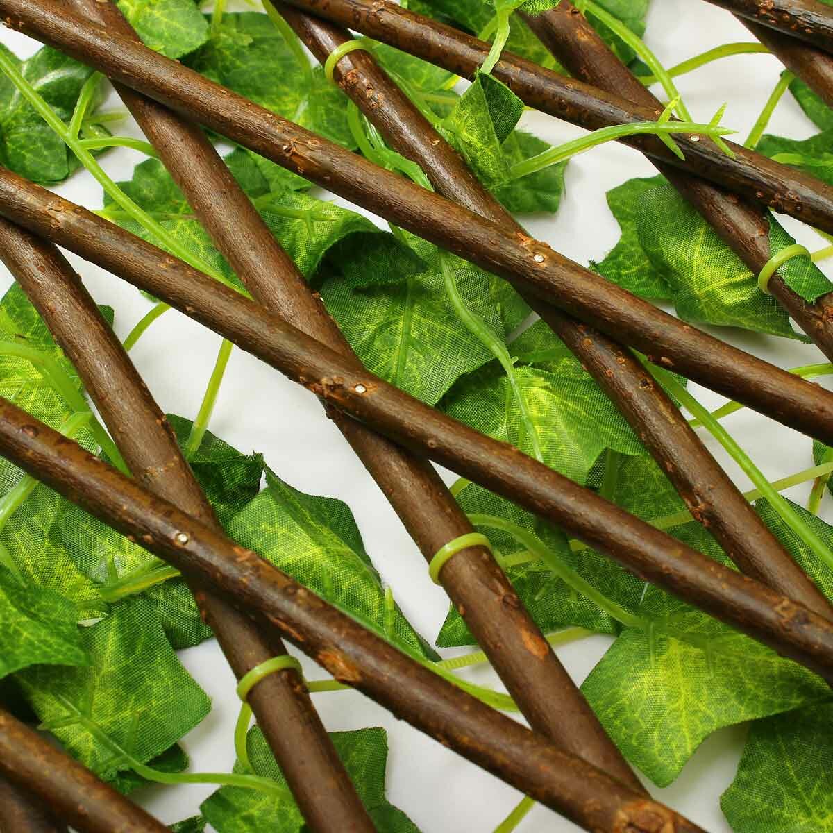 70CM Stretchable Artificial Faux Ivy Leaf Privacy Fence Screen Hedge Decor Panels Garden Outdoor