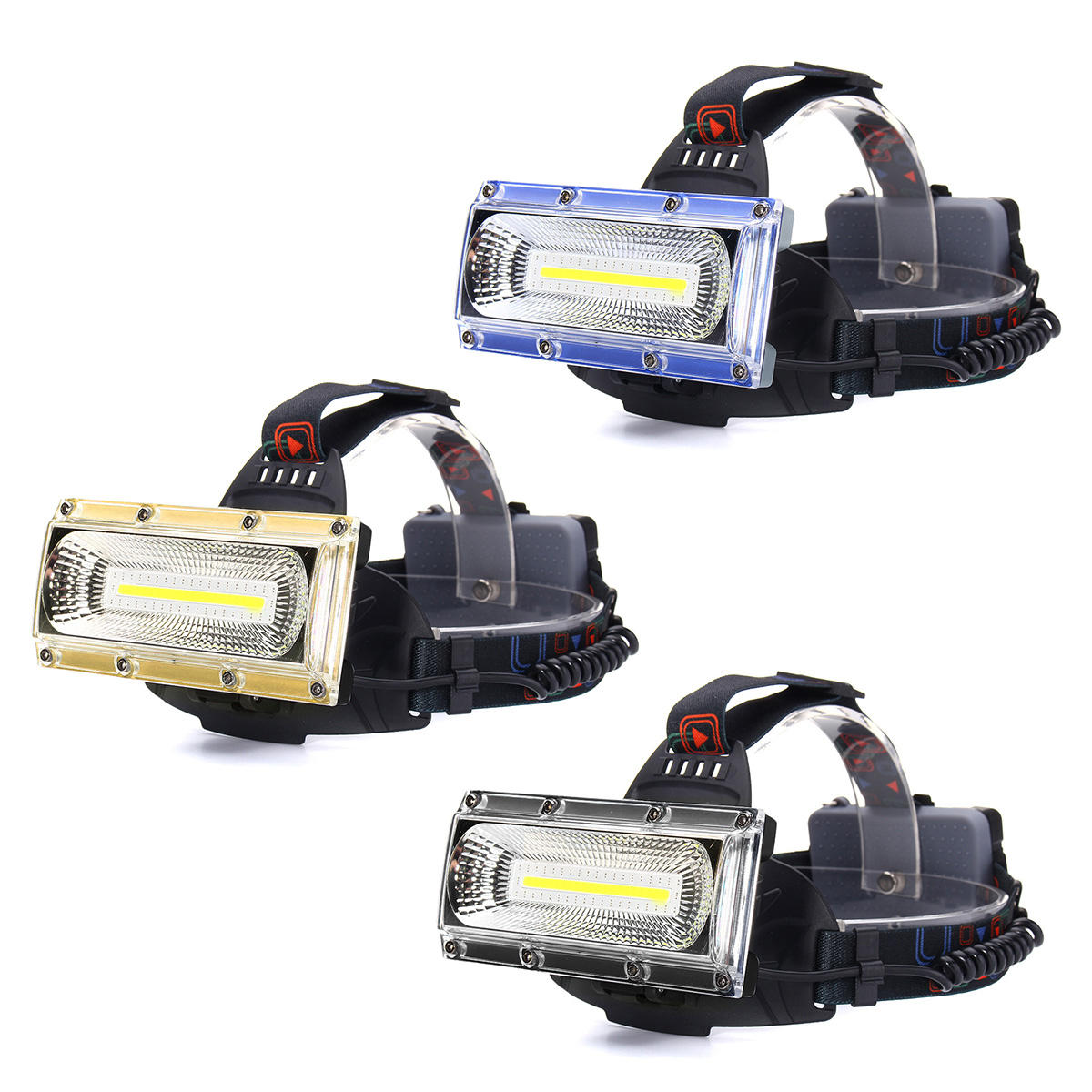 1300LM 30W COB LED Rechargeable 18650 USB Headlamp Cycling Lamp