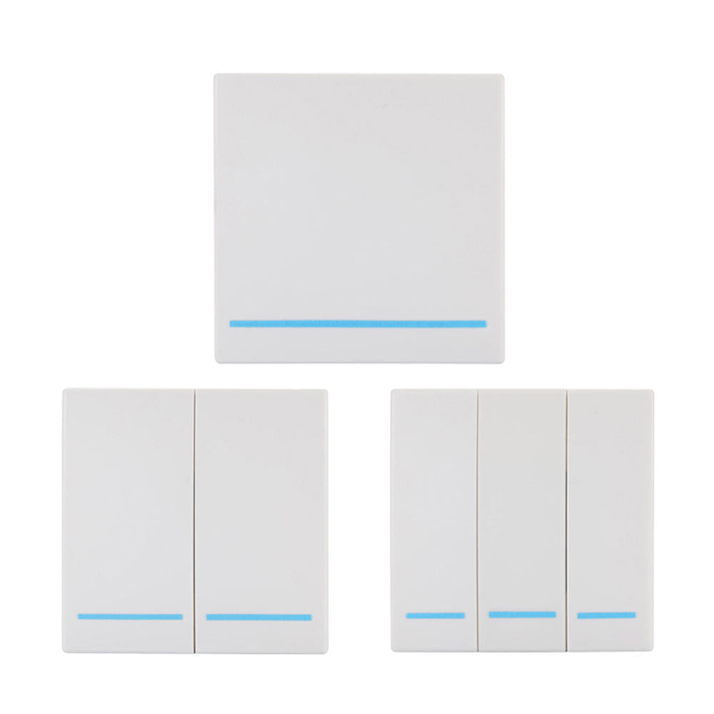 Wall Panel Wireless Remote Transmitter 1 2 3 Button RF Controller Switch For Light Lamp 433MHz