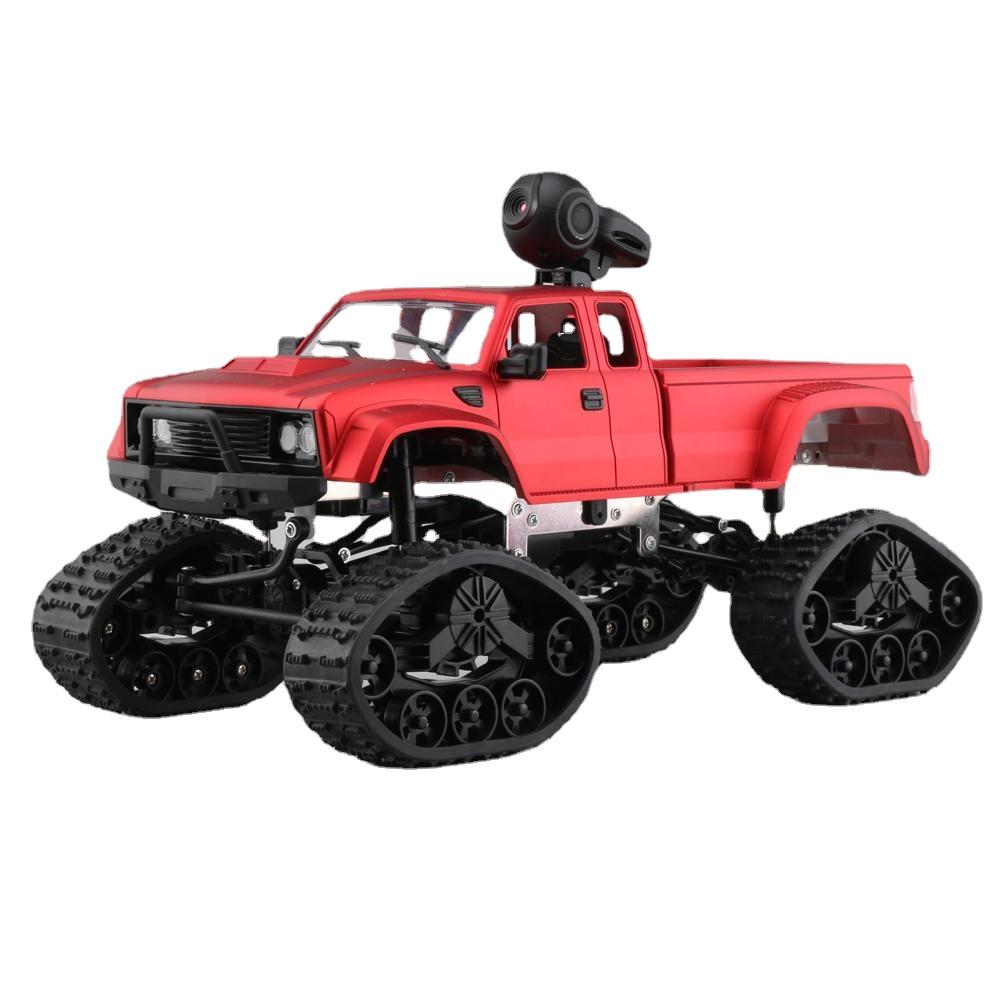 2.4G 4WD Rc Car 720P HD WIFI FPV Off-road Military Truck Track Wheel W/ LED Light