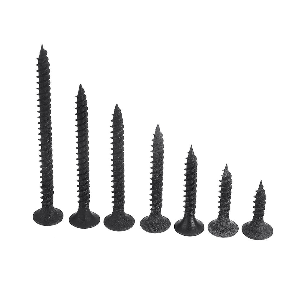 220Pcs/Set M3.5 Carbon Steel Flat Countersunk Head Cross Woodworking Screws Self Tapping Wood Screw Kit