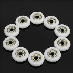 10pcs 5*23*7mm Nylon Plastic Carbon Steel Bearings Pulley Wheels Embedded Groove Ball Bearings
