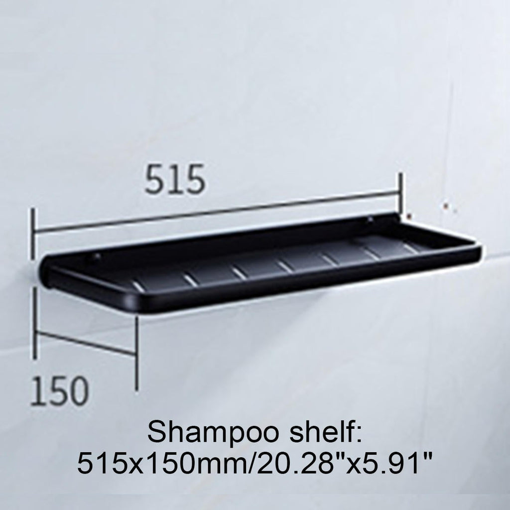 Aluminum Bathroom Shower Caddy Shelf Wall-mounted Rack Organizer Towel Holder