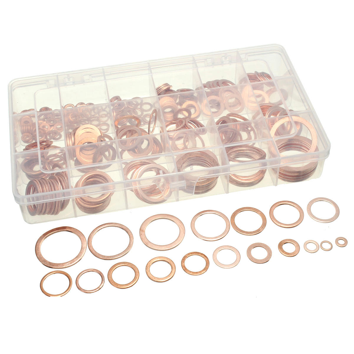 395Pc Copper Flat Ring Washer Gaskets Fitting 18 Metric Sz Electrical Automotive
