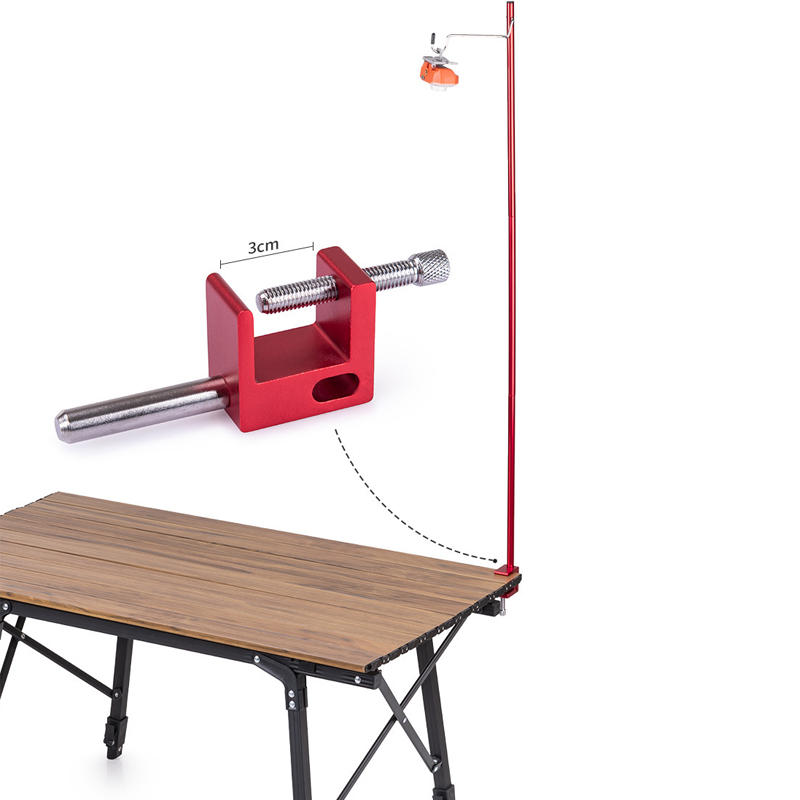Outdoor Portable Folding Lamp Pole Aluminum Alloy Camping Tent Lantern Fixing Stand Light Holder