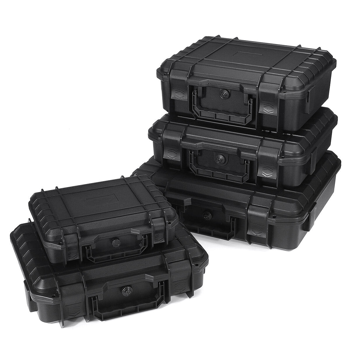 ABS Plastic Sealed Waterproof Storage Case Foam Impact -Resistant Hiking Portable Tool Box Dry Box