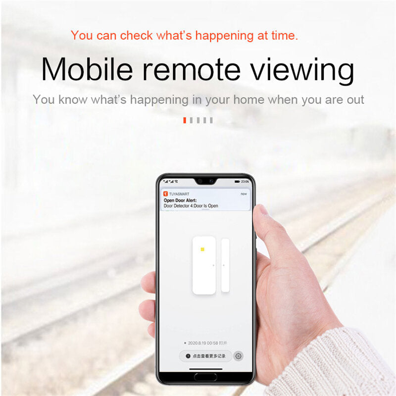 Smart WiFi Door&Window Sensor PIR Detectors Wifi Home Alarm Compatible With Alexa Google