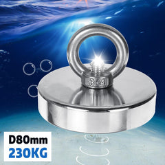 230KG D80mm Neodymium Recovery Fishing Magnet Metal Sea River Treasure Magnet