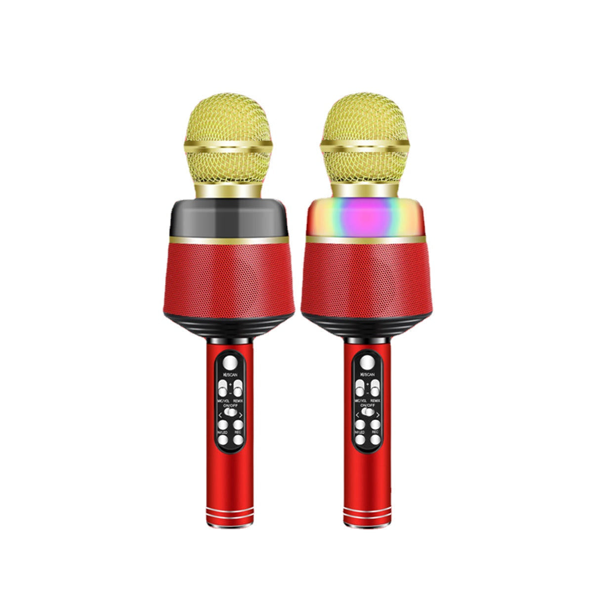Home Karaoke Microphones Speaker Handheld Music Player Singing Recorder KTV