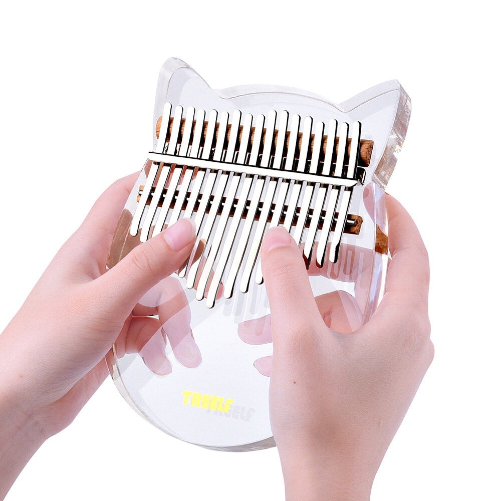 17 key Kalimba Acrylic Thumb Piano Keys Mbira Transparent Keyboard Instrument