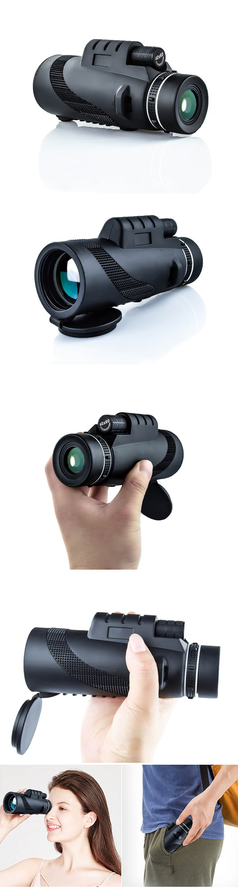 40x60 Monocular Optical HD 2000T Lens Telescope BAK4 Day Night Vision