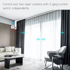WiFi Smart Home Curtain Switch On-off Device APP Remote Control 2-way Roller Shutter Panel Module Works with Alexa Google Home