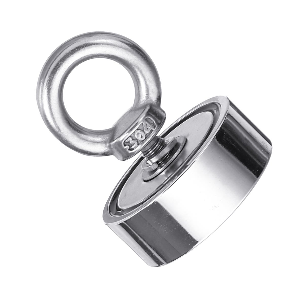 80KG Dual Side Neodymium Recovery Magnet Fishing Magnet Detecting Lifting Salvage Tool