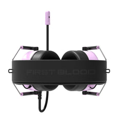 Gaming Headset Foldable Headphone with Virtual 7.1 One-way Noise Reduction Microphone Colorful Light for PC Laptop