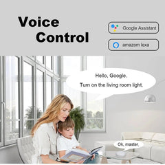 US WiFi+RF Smart Lights Wall Touch Switch APP Voice Remote Control Wireless Lamp Smart Home Switch,3 Gang 1/2 Way