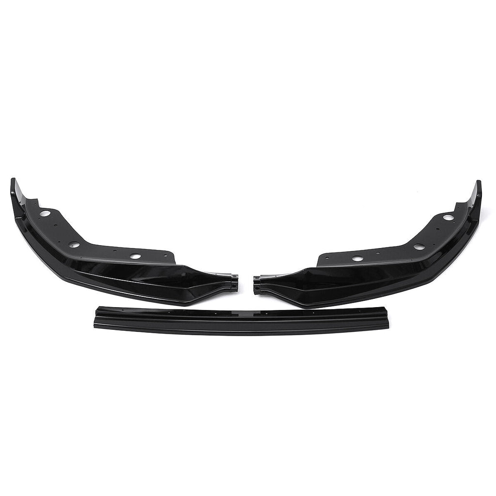 Black Front Bumper Lip Spoiler M Sport 3PCS For BMW 3 Series