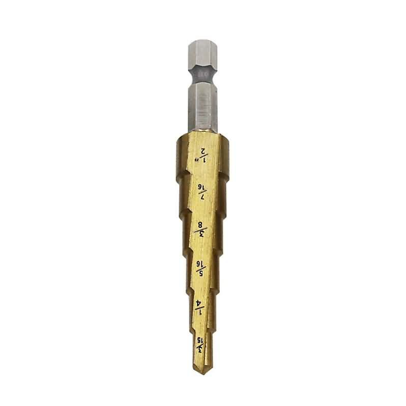 3/16-1/2 1/4-3/4 1/8-1/2 Inch Step Drill Bit Type 1/4 Shank