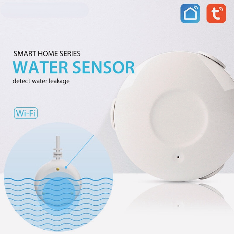 Water Detector Smart Home WiFi APP Notification Intelligent Voice Control Water Level Alarm Sensor Support Smart Life Tuya IFTTT