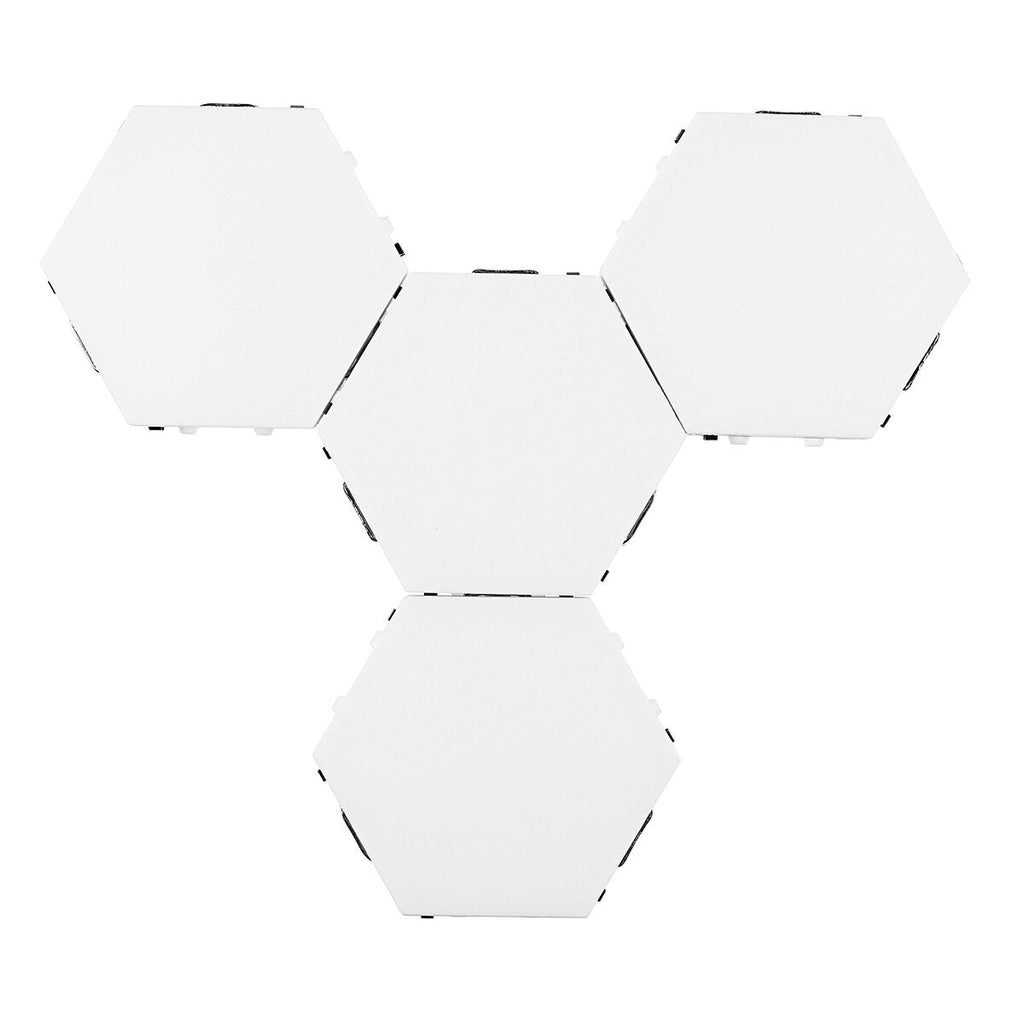 4x Modular LED Touch Wall Lamp Hexagonal Honeycomb Magnetic Quantum Night Light