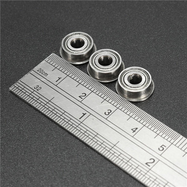 10pcs 4x10x4mm Metal Shielded Flange Ball Bearing