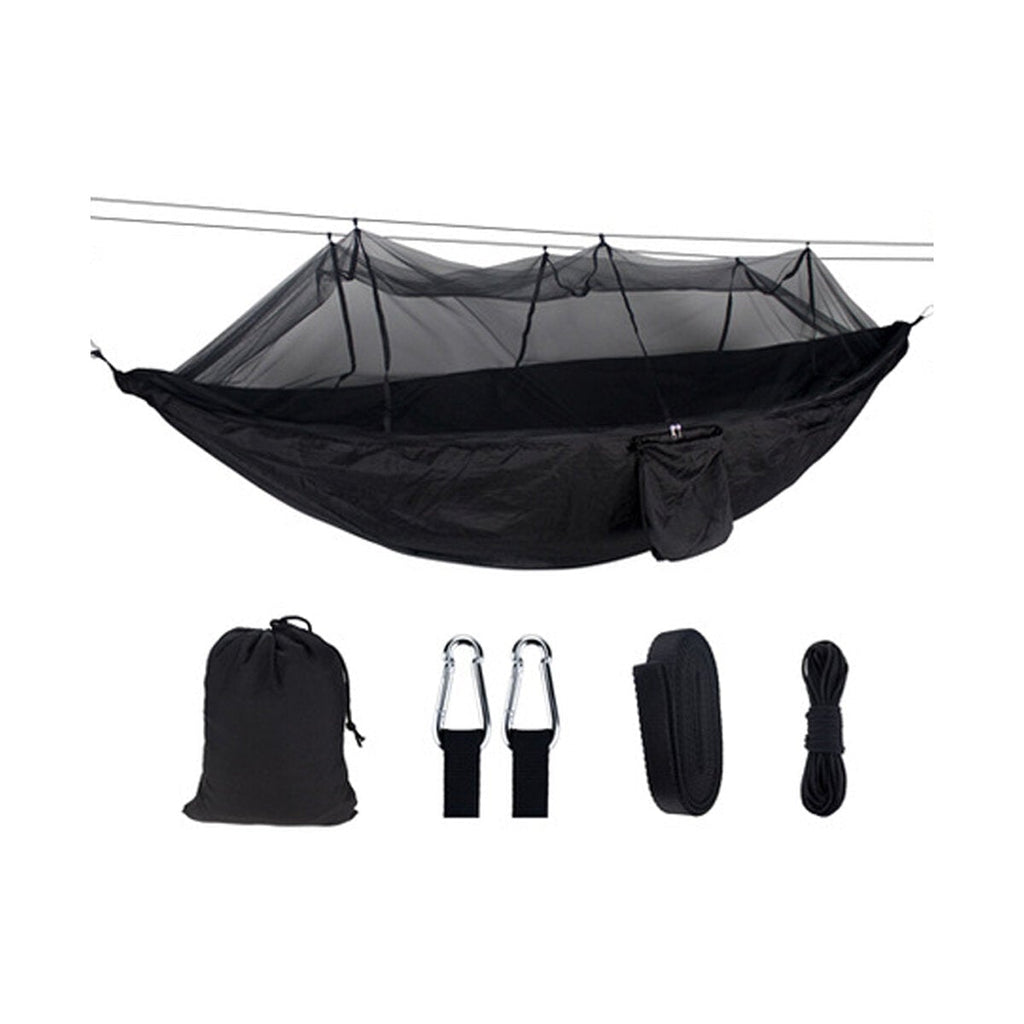 260x140cm Double Outdoor Travel Camping Hammock Bed W/ Mosquito Net Kit