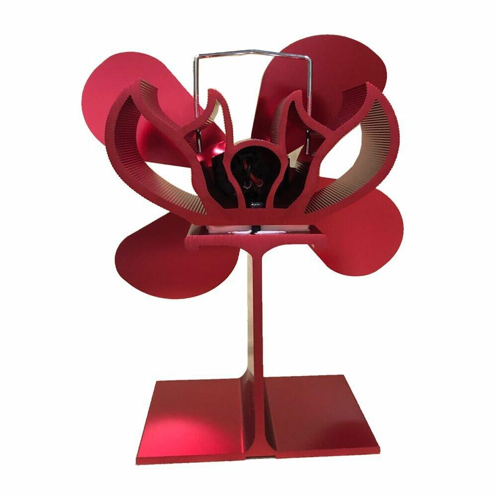 4 Blade Eco-friendly Stove Fan Home Fireplace Fan Low Noise Efficient Heat Distribution
