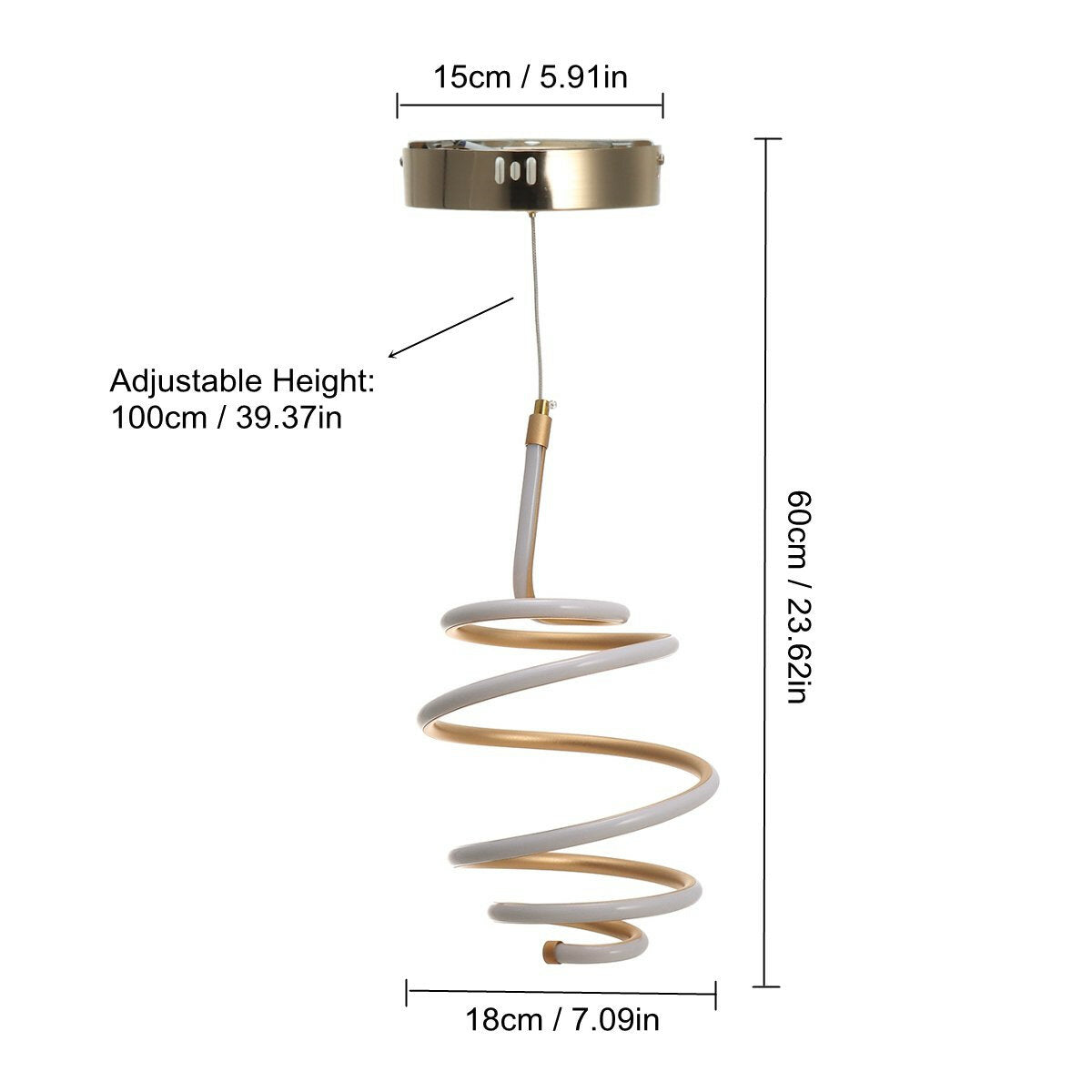 Remote Control LED Pendant Lights Lamp Modern Chandelier Home Bedroom Lighting