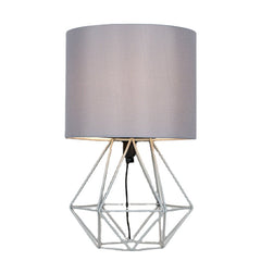 Hollowed Out Modern Desk Lamp Bedroom Bedside Geometric Table Lamp With Shade