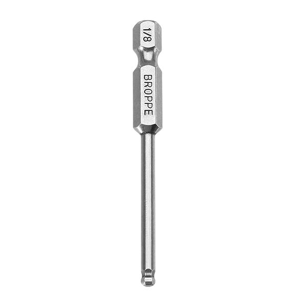 7pcs SAE 5/64-5/16 Inch 65mm Magnetic Ball Screwdriver Bit 1/4 Inch Hex Shank