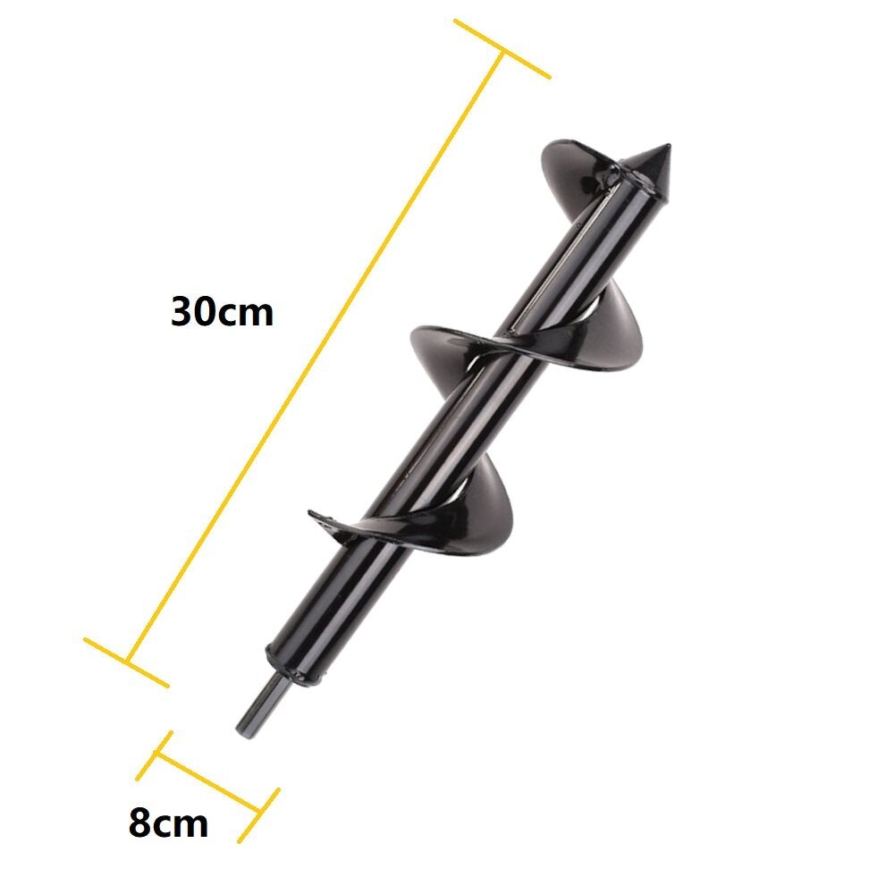 4/4.6/5/8cm Gardening Plant Auger Drill Bit Farm Vegetable Short Rod Earth Post Hole Digger Tools