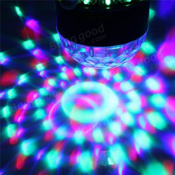 15W LED RGB Crystal Magic Ball Sunflower Stage Light Sound Actived for Chritmas Party KTV Disco