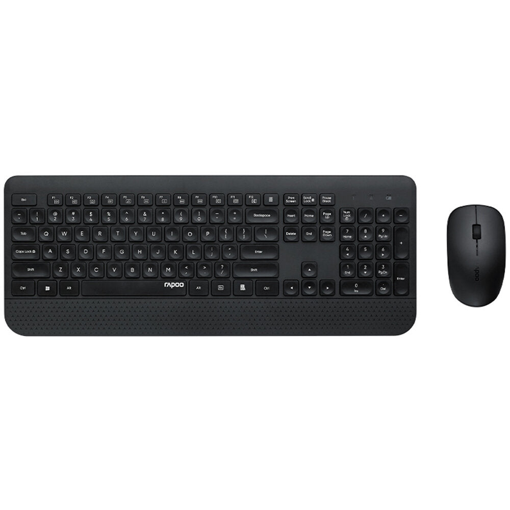 2.4G Wireless Keyboard Mouse Combo 105 Keys Waterproof Keyboard 1000DPI Silent Portable Optical Mice with USB Receiver Set for Laptop PC Notebook