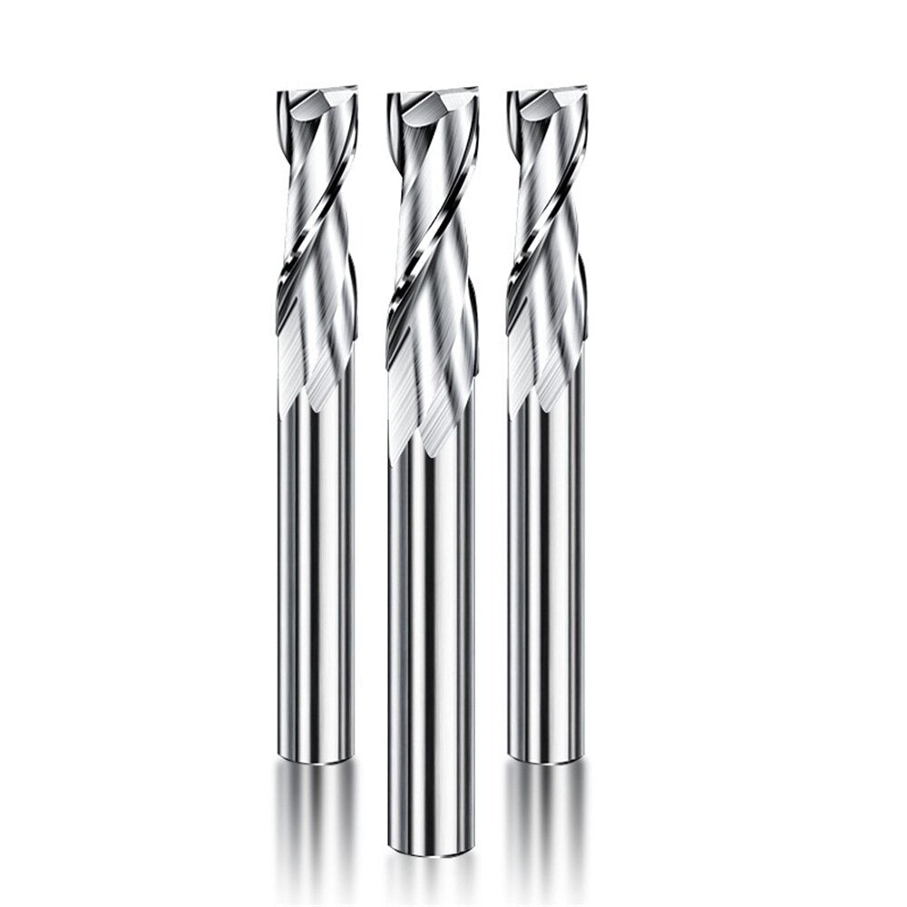 1pc 1/4 Shank Milling Cutter 2 Flute Flat End Mill Tungsten Carbide Engraving Bit CNC Machine Tool Up Cut Router