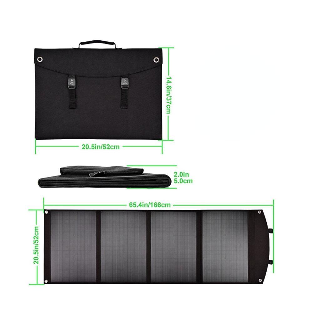 100W Folding Solar Panels 3 USB+DC Waterproof Solar Monocrystalline Silicon Board Power Bank Solar Charger Bag