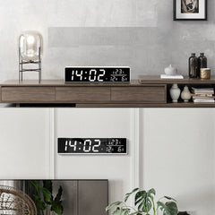 DC 5V LED Mirror Electronic Small Alarm Clock Digital Music Desktop Clock Rectangular Multifunctional Clock