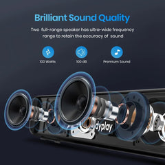 Soundbar TV Bluetooth Speaker EU Plug 3D Stereo 3 EQ Mode AUX OPT 2.0 Channel Home Theater Soundbar 100W