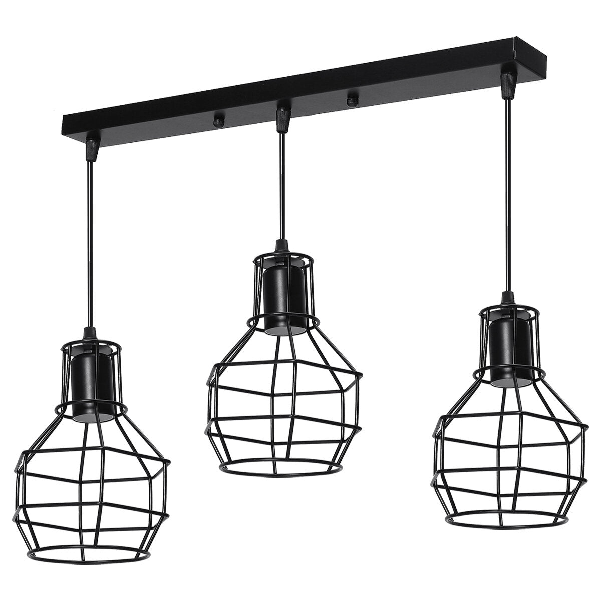 Industrial Vintage Metal Cage Fixture Ceiling Pendant Light Hanging Lamp Shade Without Bulb